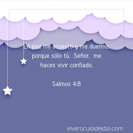 Imagen El versiculo del dia Salmos 4:8