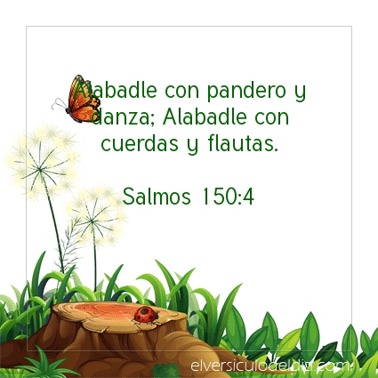 Imagen El versiculo del dia Salmos 150:4