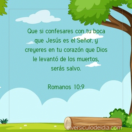 Imagen El versiculo del dia Romanos 10:9
