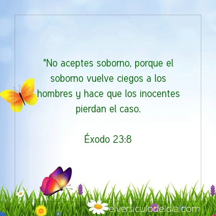 Imagen El versiculo del dia Éxodo 23:8