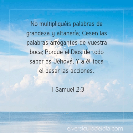 Imagen El versiculo del dia 1 Samuel 2:3