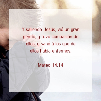 Imagen El versiculo del dia Mateo 14:14