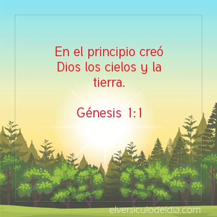 Imagen El versiculo del dia Génesis 1:1