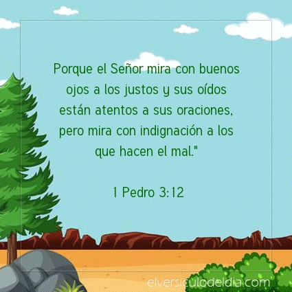 Imagen El versiculo del dia 1 Pedro 3:12