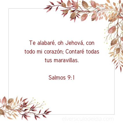 Imagen El versiculo del dia Salmos 9:1