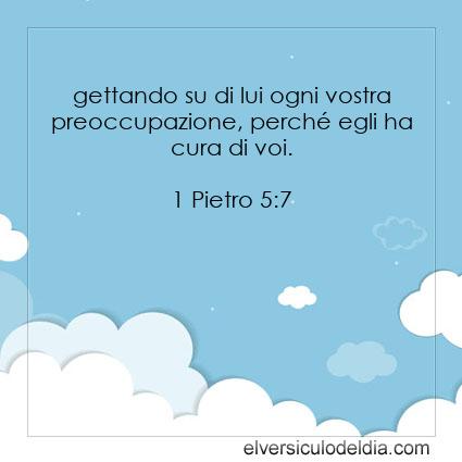 1 Pietro 5:7 NR94 - Immagine Versetto del Giorno