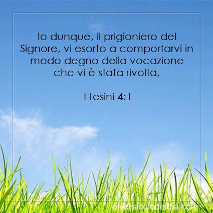 Efesini 4:1 NR94 - Immagine Versetto del Giorno