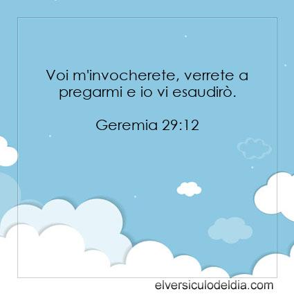 Geremia 29:12 NR94 - Immagine Versetto del Giorno