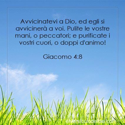 Giacomo 4:8 NR94 - Immagine Versetto del Giorno