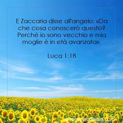 Luca 1:18 NR94 - Immagine Versetto del Giorno