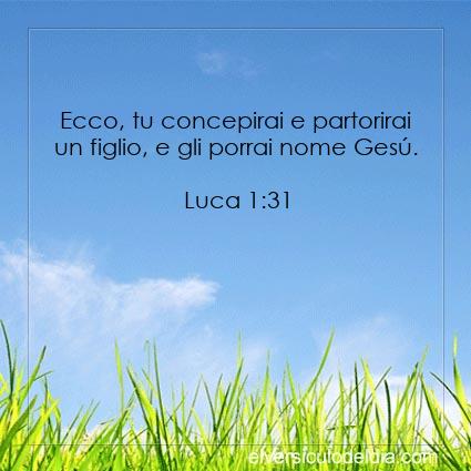 Luca 1:31 NR94 - Immagine Versetto del Giorno