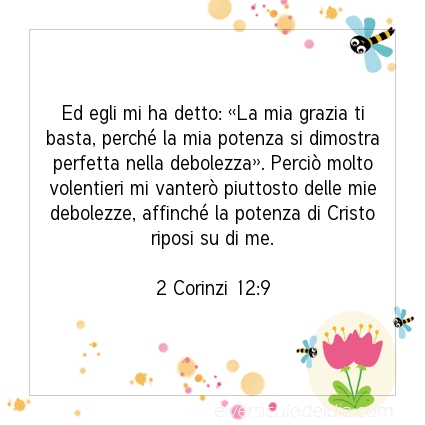 Immagine Versetto del Giorno 2 Corinzi 12:9