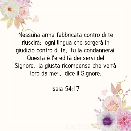 Immagine Versetto del Giorno Isaia 54:17