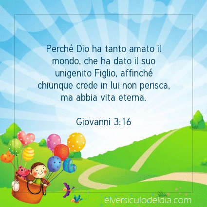 Immagine Versetto del Giorno Giovanni 3:16