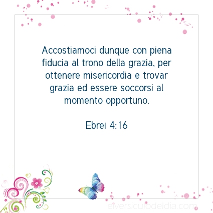 Immagine Versetto del Giorno Ebrei 4:16