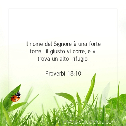Immagine Versetto del Giorno Proverbi 18:10