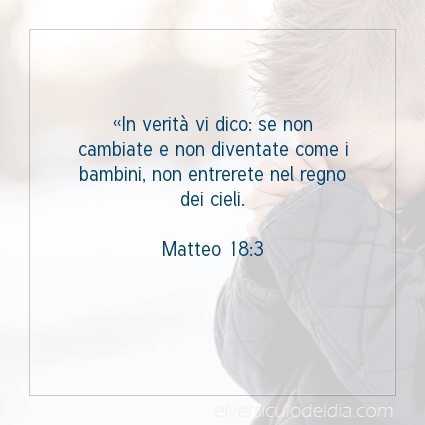 Immagine Versetto del Giorno Matteo 18:3