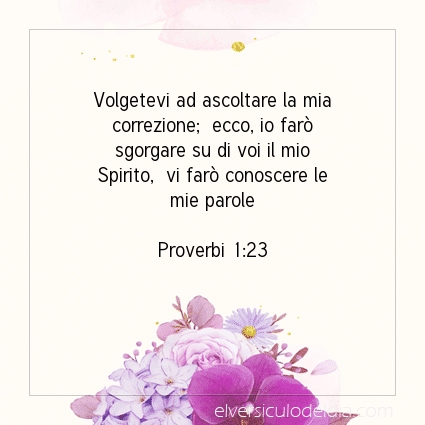 Immagine Versetto del Giorno Proverbi 1:23