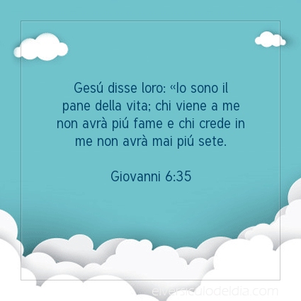 Immagine Versetto del Giorno Giovanni 6:35