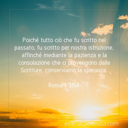 Immagine Versetto del Giorno Romani 15:4