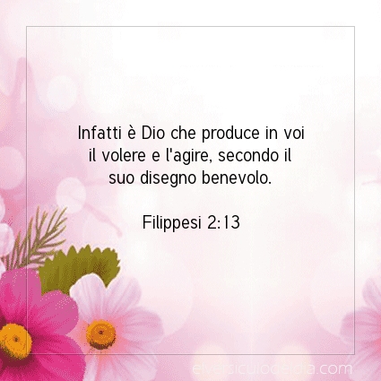 Immagine Versetto del Giorno Filippesi 2:13