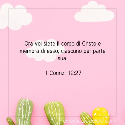 Immagine Versetto del Giorno 1 Corinzi 12:27