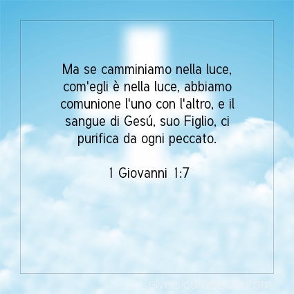 Immagine Versetto del Giorno 1 Giovanni 1:7