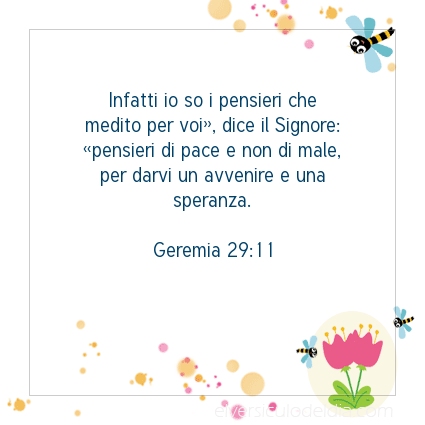 Immagine Versetto del Giorno Geremia 29:11