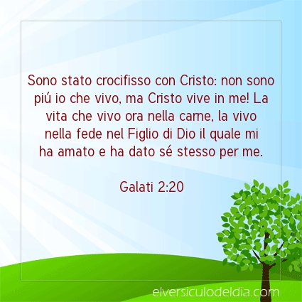 Immagine Versetto del Giorno Galati 2:20