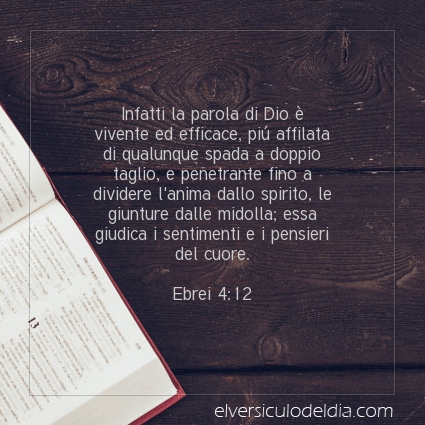 Immagine Versetto del Giorno Ebrei 4:12