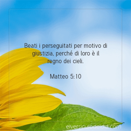 Immagine Versetto del Giorno Matteo 5:10