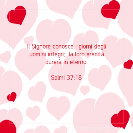 Immagine Versetto del Giorno Salmi 37:18