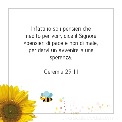 Immagine Versetto del Giorno Geremia 29:11