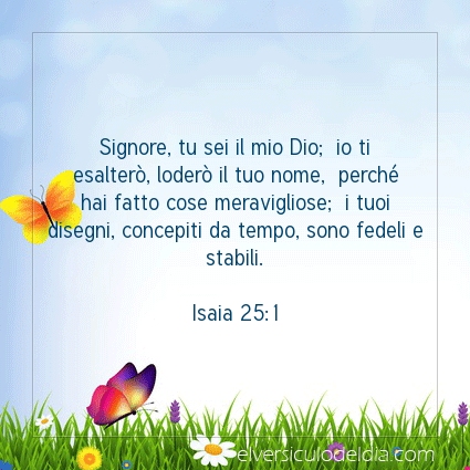 Immagine Versetto del Giorno Isaia 25:1