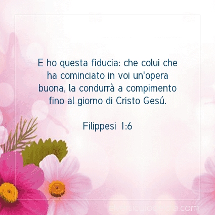 Immagine Versetto del Giorno Filippesi 1:6