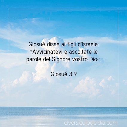 Immagine Versetto del Giorno Giosué 3:9