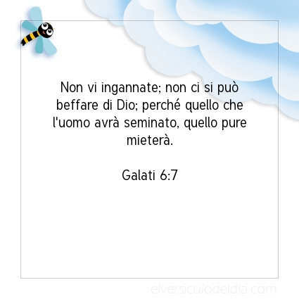 Immagine Versetto del Giorno Galati 6:7