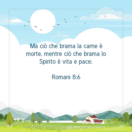 Immagine Versetto del Giorno Romani 8:6