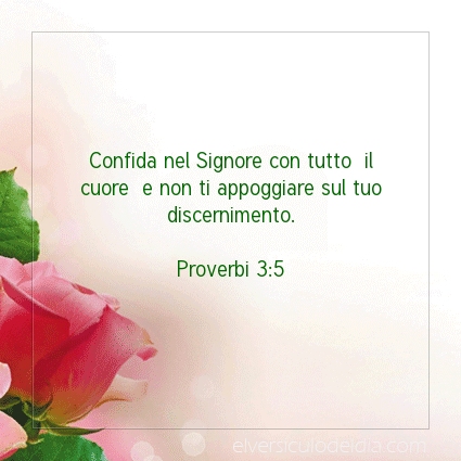 Immagine Versetto del Giorno Proverbi 3:5
