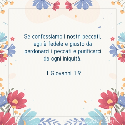 Immagine Versetto del Giorno 1 Giovanni 1:9