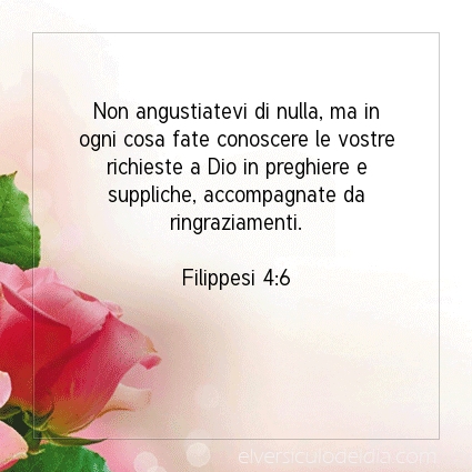 Immagine Versetto del Giorno Filippesi 4:6