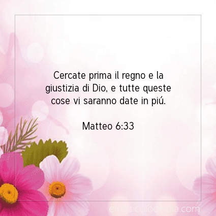 Immagine Versetto del Giorno Matteo 6:33