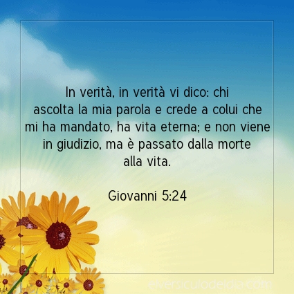 Immagine Versetto del Giorno Giovanni 5:24