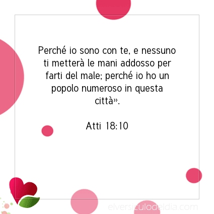 Immagine Versetto del Giorno Atti 18:10
