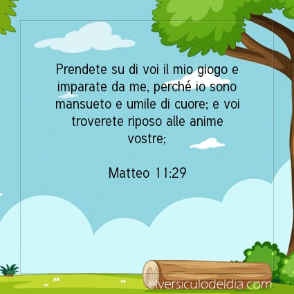 Immagine Versetto del Giorno Matteo 11:29
