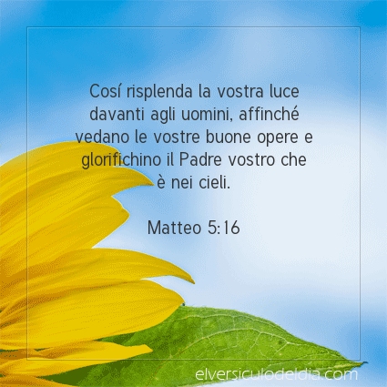 Immagine Versetto del Giorno Matteo 5:16