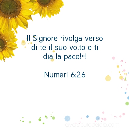 Immagine Versetto del Giorno Numeri 6:26