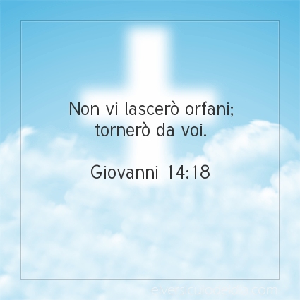 Immagine Versetto del Giorno Giovanni 14:18