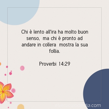 Immagine Versetto del Giorno Proverbi 14:29