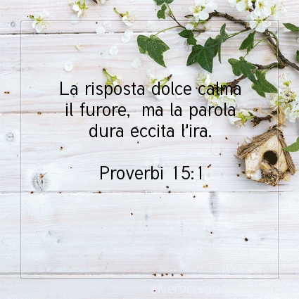 Immagine Versetto del Giorno Proverbi 15:1